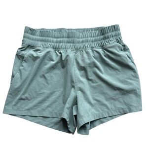 Free Fly Women's Green Shorts with Back Zipper Pockets